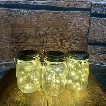 Lantern - Mason Jar with Fireflies