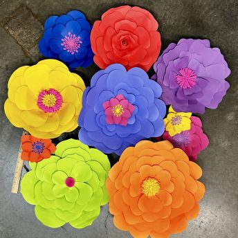 Giant Colorful Paper Flowers