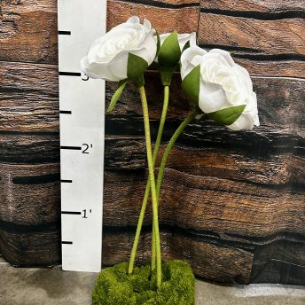 Large Paper Rose - White - set of 3