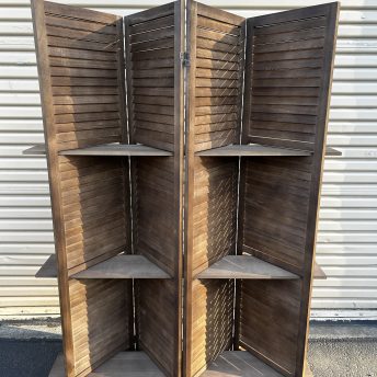 Screen - Wooden Slats with Shelf