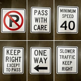 Sign - Traffic - set of 6