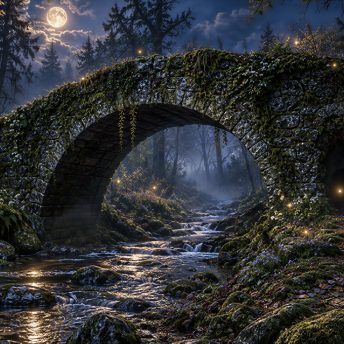 Backdrop - WIDE - Cobblestone Bridge - 20x10