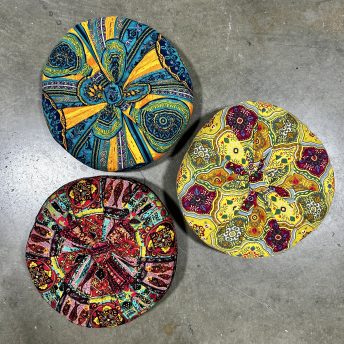 Pillow - Round Colorful - set of 3