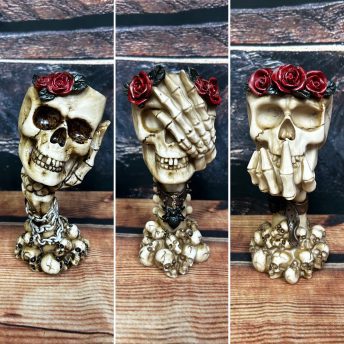 Vase - Skull Trio - set of 3