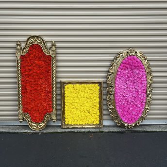 Gold Frame with Marigolds - set of 3